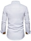 お買い得  メンズドレスシャツ-男性用 ドレスシャツ ボタンアップシャツ 襟付きのシャツ ブラック ホワイト ネイビーブルー 長袖 レオパード オールシーズン 結婚式 日常 衣類