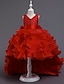 Χαμηλού Κόστους Φορέματα-Παιδιά Λίγο Κοριτσίστικα Φόρεμα Μονόχρωμο Φόρεμα σε γραμμή Α Ειδική Περίσταση Πλισέ Λευκό Ανθισμένο Ροζ Ρουμπίνι Ασύμμετρο Αμάνικο Πριγκίπισσα χαριτωμένο στυλ Φορέματα Φθινόπωρο Καλοκαίρι Κανονικό