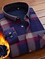 cheap Men&#039;s Casual Shirts-Men&#039;s Shirt Tartan Square Neck A B C D E Casual Daily Long Sleeve collared shirts Clothing Apparel Designer