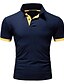 cheap Classic Polo-Men&#039;s Polo Shirt Tank Top Vest Classic Short Sleeve Black / Red Black / Blue Wine Red Grey&amp;black green&amp;yellow green&amp;orange Solid Color Collar Gym Clothing Clothes Classic