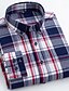 cheap Flannel Shirts-Men&#039;s Shirt Flannel Shirt Plaid Turndown A B C D E Long Sleeve Casual Daily Button-Down Regular Fit Tops Cotton Business Simple