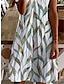 olcso Mintás ruhák-Női hétköznapi ruha Pólóruha Midi ruha Fehér Rövid ujjú Virágos Nyomtatott Ősz Tavasz Nyár V-alakú Alap Napi Vakáció 2023 S M L XL XXL 3XL