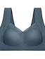 preiswerte BHs-Damen Drahtlos Fixierter Gurt Komplett bedeckend V Ausschnitt Atmungsaktiv Einfarbig Pull-On-Verschluss Casual Nylon 1 Stück Schwarz Rosa / BHs &amp; Bralettes / 1 PC