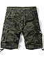 cheap Cargo Pants-Men&#039;s Tactical Cargo Cargo Shorts Patchwork Multi Pocket Multiple Pockets Basic Classic Casual Going out Inelastic Camouflage Solid Colored Mid Waist Camouflage Red Camouflage Blue Yellow camouflage