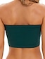 cheap Bras &amp; Bralettes-Women&#039;s Bras &amp; Bralettes Tube Bra Strapless Full Coverage Solid Color Scoop Neck Micro-elastic Breathable Invisible Casual Daily Nylon Green / 1 PC