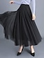 cheap Women&#039;s Skirts-Women&#039;s Princess Swing Skirts Cocktail Party Prom Solid Colored Layered Pink Black Gray One-Size / Maxi