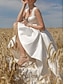 Χαμηλού Κόστους Κοκτέιλ Φορέματα-Γραμμή Α Κοκτέιλ Φορέματα Κομψό Φόρεμα Επισκέπτης γάμου Αποφοίτηση Κάτω από το γόνατο Κοντομάνικο Λαιμός σέσουλα Ιταλία Σατέν με Λείος 2024