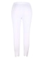 cheap Women&#039;s Bottoms-Women&#039;s Simple Casual Patchwork Crop Calf-Length Pants Micro-elastic Weekend Plain Mid Waist Soft White Black Purple S M L XL XXL / Slim