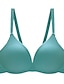 cheap Bras-Women&#039;s Wireless Bras Double Strap Adjustable Full Coverage V Neck Breathable Pure Color Hook &amp; Eye Date Casual Daily Nylon 1PC Green Black / Bras &amp; Bralettes