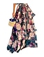 cheap Print Dress Sets-Women&#039;s Dress Set Two Piece Dress Skirt Set Long Dress Maxi Dress Photo Color Sleeveless Floral Layered Summer Spring Cold Shoulder Vacation 2023 S M L XL XXL