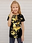cheap Girl&#039;s 3D T-shirts-Kids Girls&#039; T shirt Short Sleeve 3D Print Butterfly Animal Color Green Blue White Children Tops Spring Summer Active Fashion Streetwear Daily Indoor Outdoor Regular Fit 3-12 Years / Cute