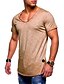 cheap Men&#039;s Casual T-shirts-Men&#039;s T shirt Solid Color V Neck Casual Daily Short Sleeve Tops Lightweight Fashion Big and Tall Sports Sea Blue White Black