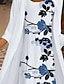 abordables Conjuntos de vestir-Mujer Conjunto de vestido Vestido de dos piezas Vestido Midi Blanco Media Manga Floral Estampado Verano Primavera Cuello Barco Casual 2023 S M L XL XXL 3XL