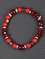 abordables Bracelets et bracelets rigides-Femme Bracelets Style Ethnique Soirée Cœur Bracelet / Imitation Perle / Noir / Rouge / L&#039;autume / L&#039;hiver
