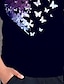 olcso lány 3D-s pólók-Lány 3D Állat Pillangó Szív Póló Rövid ujjú 3D nyomtatás Nyár Tavasz Aktív Divat aranyos stílus Poliészter Gyerekek 3-12 év Szabadtéri Napi Otthoni Normál