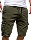 cheap Men&#039;s Pants &amp; Shorts-Men&#039;s Basic Drawstring Shorts Tactical Cargo Cargo Shorts Plus Size Knee Length Pants Inelastic Daily Weekend Cotton Blend Chinese Style Mid Waist Outdoor Slim White Black Blue Wine Army Green S M L