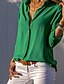 cheap Blouses &amp; Shirts-Women&#039;s Blouse Shirt Business Plain Shirt Collar Green Blue White Black Gray