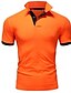 cheap Classic Polo-Men&#039;s Polo Shirt Golf Shirt Polo Collar Summer Short Sleeve Black / Red Black White Color Block Outdoor Casual Clothing Apparel Button Front