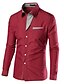 cheap Men&#039;s Shirts-Men&#039;s Shirt Solid Colored Shirt Collar Short Sleeve Tops White Black Red