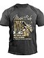 cheap Men&#039;s 3D T-shirts-Men&#039;s Unisex T shirt 3D Print Graphic Prints Motorcycle Crew Neck Street Daily Print Short Sleeve Tops Casual Designer Big and Tall Papa T Shirts Blue Black Gray / Summer