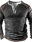 cheap Graphic Sweatshirts-Men&#039;s Sweatshirt Pullover Designer Basic Casual Graphic Color Block Print Plus Size Henley Collar Sports &amp; Outdoor Casual Daily Long Sleeve Clothing Clothes Regular Fit Gray