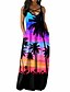 cheap Maxi Dresses-Women&#039;s Shift Dress Maxi long Dress Purple Sleeveless Print Print Spring Summer Strapless Boho 2022 S M L XL XXL
