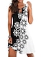 cheap Print Dresses-Women&#039;s Casual Dress Shift Dress Sundress Mini Dress Black gray Black Red Sleeveless Floral Cut Out Summer Spring Crew Neck Basic Vacation 2023 S M L XL XXL 3XL