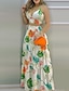 cheap Two Piece Set-Women&#039;s Streetwear Floral Casual Vacation Two Piece Set Skirt Dress Crop Top Tank Top Skirt Sets Backless Print Tops