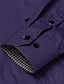 cheap Men&#039;s Casual Shirts-Men&#039;s Dress Shirt Print Plaid Turndown Street Daily Button-Down Print Long Sleeve Tops Business Fashion Breathable Comfortable Black Purple Wine