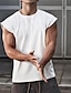 cheap Gym Tank Tops-Men&#039;s Vest Top Tank Top T shirt Tee Summer Cap Sleeve Solid Color Crew Neck Casual Daily Clothing Clothes Lightweight Fashion Big and Tall Green White Black