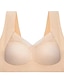 billige BH&#039;er-Dame Uten bøyle Faste stropper Heldekkende V-hals Pustende Ren farge Pull-On lukking Fritid / hverdag Nylon 1 stk Svart Rosa / BH &amp; Bralettes / 1 Deler