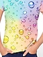 billige piges 3d t-shirts-Pige 3D 3D Print T-shirt Kortærmet 3D-udskrivning Sommer Forår Aktiv Mode Sød Stil Polyester Børn 3-12 år udendørs Daglig Indendørs Regulær