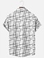 ieftine cămașă cu nasturi pentru bărbați-Bărbați Cămașă Camașă cu nasturi Cămașă de vară A Gri Manșon scurt #D Răsfrânt Tipărire 3D Mărime Plus Concediu #D Îmbrăcăminte Stiluri de Plajă
