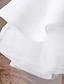 baratos Vestidos-Infantil Pouco Para Meninas Vestido Poá Cor Sólida Vestido A Line Espetáculo Franzido Com Transparência Branco Tule Acima do Joelho Manga Longa Princesa Doce Vestidos Outono Primavera Normal 3-12 anos