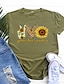 cheap Women&#039;s T-shirts-women peace love sunshine t shirt funny graphic shirt letter printed short sleeve cute causal tops, color3, medium