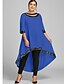 cheap Plus Size Casual Dresses-Women&#039;s Sequin Dress Holiday Dress Swing Dress Midi Dress Black Blue Wine Half Sleeve Pure Color Sequins Fall Spring Crew Neck Basic XL XXL 3XL 4XL 5XL