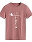 cheap Women&#039;s T-shirts-Women&#039;s faith butterfly letter printing short sleeve  ladies t-shirt