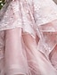 cheap Dresses-Kids Little Girls&#039; Dress Floral Flower A Line Dress Performance Ruched Mesh Print Pink Tulle Cotton Asymmetrical Sleeveless Princess Sweet Dresses Summer Regular Fit 3-12 Years