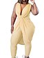 cheap Women&#039;s Plus Size Jumpsuits-Women&#039;s Plus Size Curve Jumpsuit V Neck Solid Color Casual Casual Daily High Full Length Spring Summer White Black Gray L XL XXL 3XL 4XL