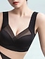 cheap Bras-Women&#039;s Wireless Bras Fixed Straps Full Coverage V Neck Breathable Pure Color Pull-On Closure Casual Daily Nylon 1PC Black Pink / Bras &amp; Bralettes / 1 PC