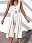 cheap Jumpsuits &amp; Rompers-Women&#039;s Jumpsuit Solid Color Lace up Button Casual Round Neck Straight Street Casual Sleeveless Regular Fit White Pink S M L Spring