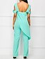 cheap Women&#039;s Jumpsuits-Women&#039;s Jumpsuit Solid Colored Ruffle Basic Square Neck Straight Party Casual Sleeveless Regular Fit White Black Light Green S M L Summer