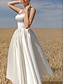 Χαμηλού Κόστους Κοκτέιλ Φορέματα-Γραμμή Α Κοκτέιλ Φορέματα Κομψό Φόρεμα Επισκέπτης γάμου Αποφοίτηση Κάτω από το γόνατο Κοντομάνικο Λαιμός σέσουλα Ιταλία Σατέν με Λείος 2024