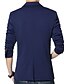 cheap Men&#039;s Classic Blazers-Men&#039;s Graduation Jacket Blazer Wedding Business Warm Breathable Pocket Classic Spring Fall Color Block Business Casual Turndown Thick Regular Regular Fit Light Blue Black Wine Navy Blue Khaki Jacket