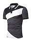 economico Abbigliamento da golf maschile-Per uomo POLO Nero Bianco Manica corta Protezione solare Leggero Maglietta Superiore Collage Abbigliamento da golf Abbigliamento Abiti Abbigliamento