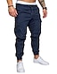 cheap Cargo Pants-Men&#039;s Joggers Pants Tactical Cargo Drawstring Casual Going out Casual Daily Outdoor Micro-elastic Breathable Solid Colored Mid Waist White Black Blue S M L / Full Length