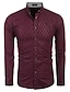 cheap Men&#039;s Casual Shirts-Men&#039;s Dress Shirt Print Plaid Turndown Street Daily Button-Down Print Long Sleeve Tops Business Fashion Breathable Comfortable Black Purple Wine