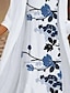 olcso Ruhaszettek-Női ruhakészlet Kétrészes ruha Midi ruha Fehér Féhosszú Virágos Nyomtatott Nyár Tavasz Terített nyak Alkalmi 2023 S M L XL XXL 3XL
