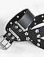 cheap Women&#039;s Belt-Ladies punk star gas eye decorative double-row hole decorative belt belt