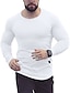 billige Casual T-shirts til mænd-Herre T-shirt T-Shirts Lang ærmet skjorte Vanlig Rund hals Afslappet Sport Langærmet Tøj Muskel Stor og høj